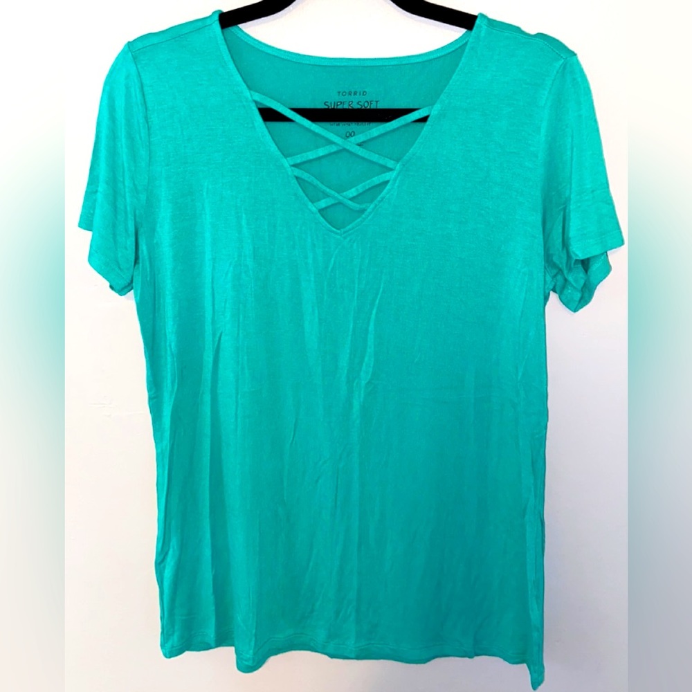 TORRID Super Soft CrissCross Blouse